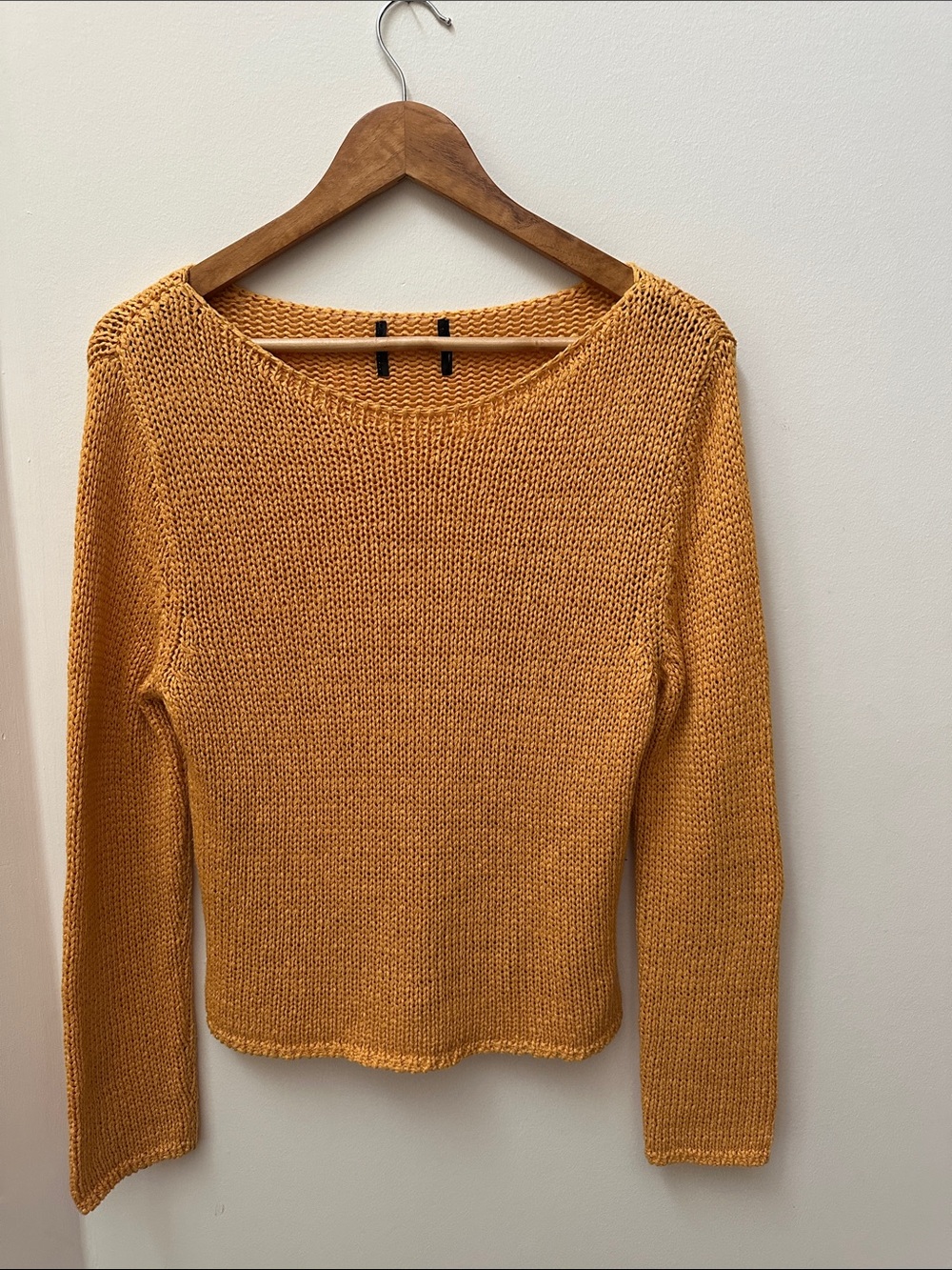 Women’s Crewneck Knit Sweater - Mustard